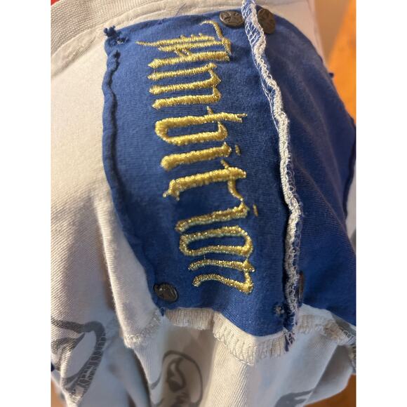 Blac Label Men's Large Shirt Top V Neck Graphics Patches - Picture 6 of 8